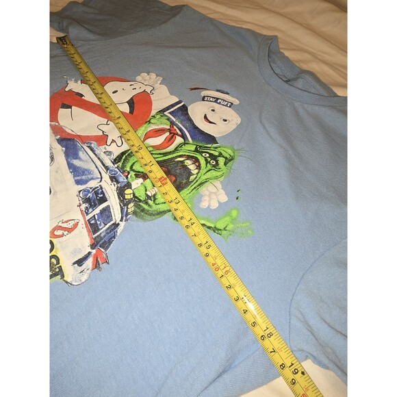 Ghostbusters Graphic T-Shirt Blue Stay Puft Slimer Ecto-1 Car 2022 Mad Engine... - Picture 5 of 8